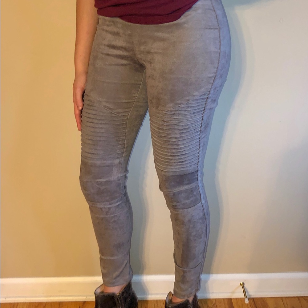 Grey Moto Leggings